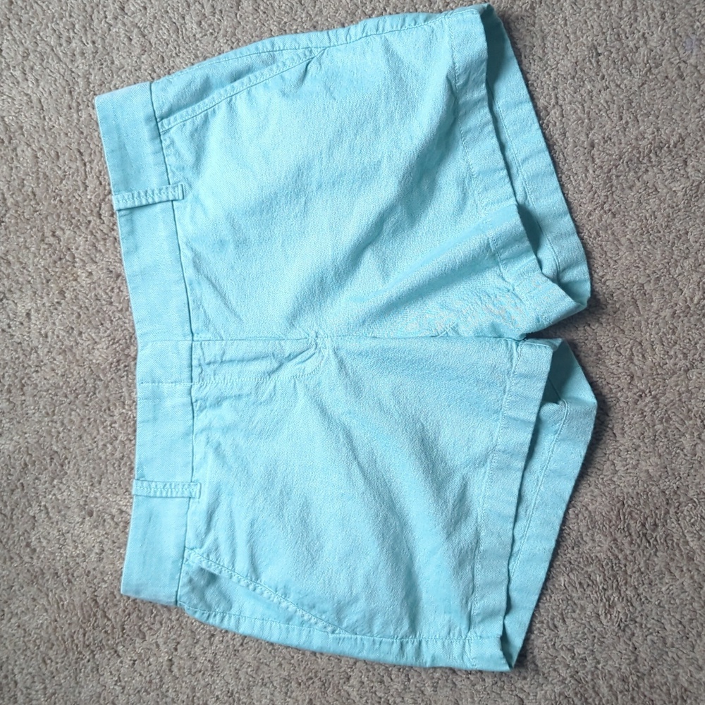 J.crew Chino broken in women's shorts turquoise blue size 8 5 inseam